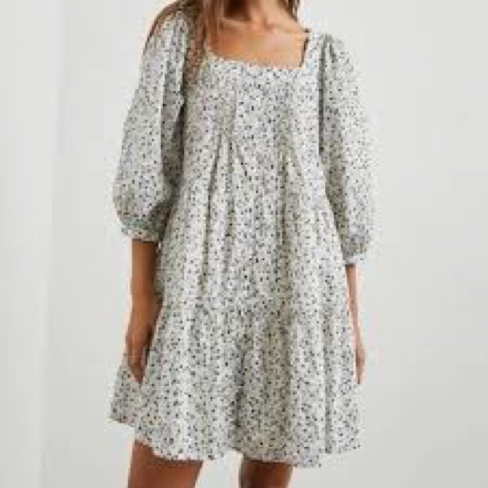 Rails Pippa Cream Floral Puff Sleeve Mini Dress